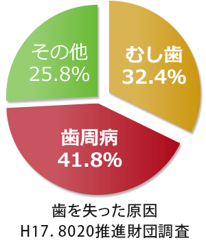 歯を失った原因