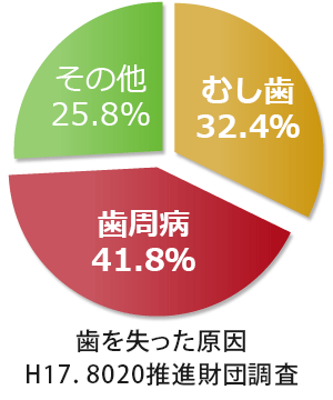 歯を失った原因