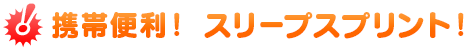 スリープスプリントは携帯・持ち歩きも便利